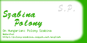 szabina polony business card